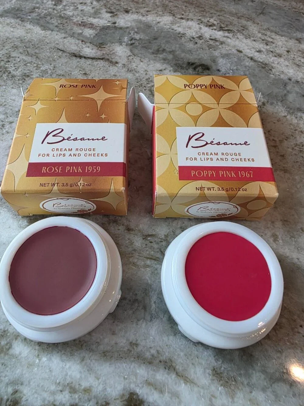 Bésame Cream Rouge Duo | Rose Pink 1959 & Poppy Pink 1967 NEW